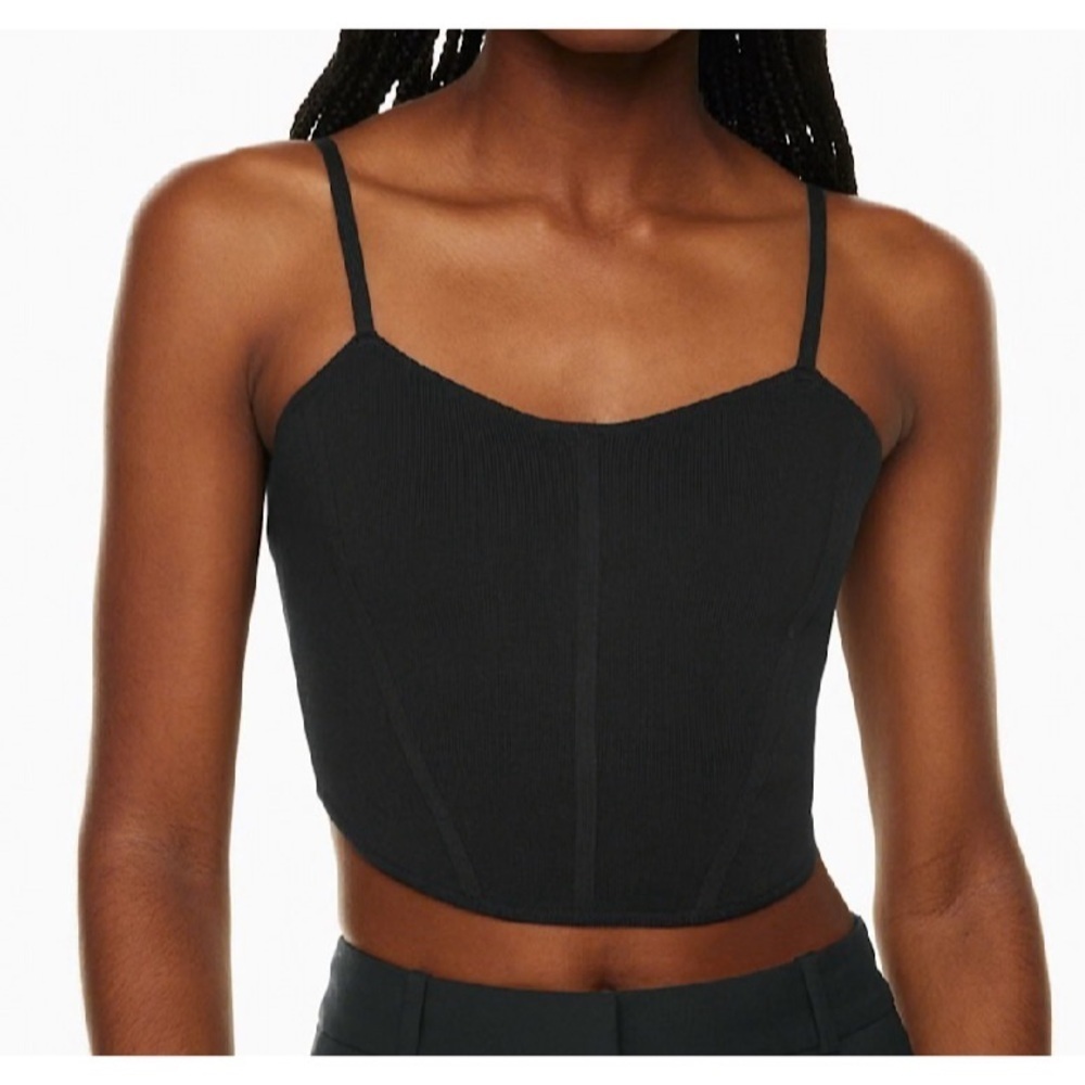 ARITZIA BABATON Franklin Sculpt Knit Bustier in Black